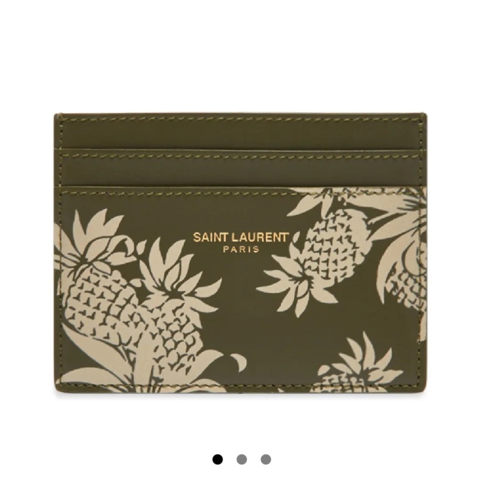 Saint Laurent Pineapple Print Card Holder